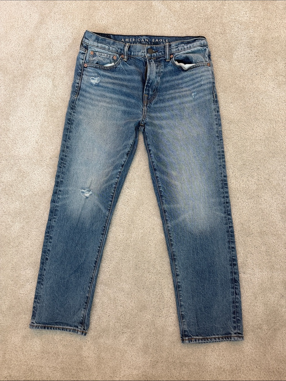 American Eagle Outfitters Men's Medium Blue Straight Jeans